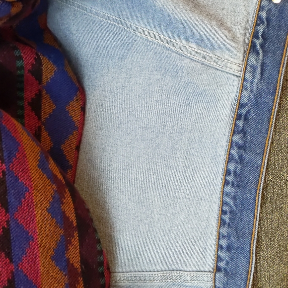 Vintage International Denim Jacket Men's XL Removable Vest 90s Southwest Aztec - Picture 15 of 16